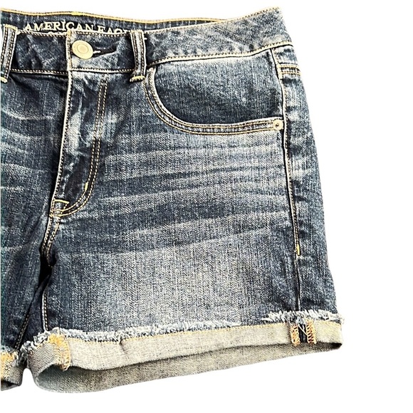 American Eagle Outfitters Stretch Boy Midi Jean Shorts Size 6 - Picture 2 of 5
